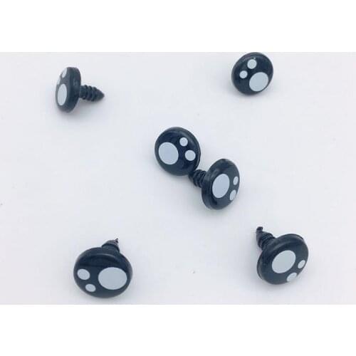 100pcs 10mm Plastic Safety Eyes for Teddy Bear Stuffed Toys Cute Animal Doll Eyes Oval Glossy Amigurumi DIY Doll Accessories