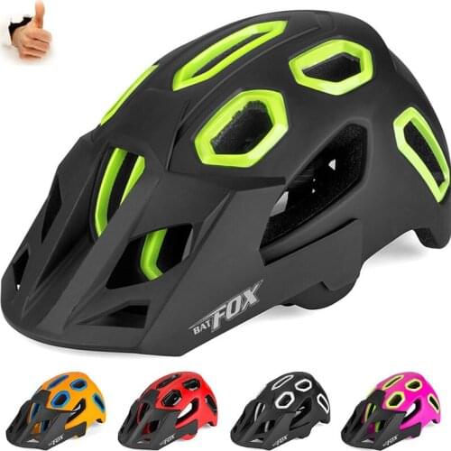 Batfox Mountain Bike Cycling Helmet Ultralight Integrally-Molded Casco Ciclismo Trail Xc Road Safety Cap Adult Men Women Helmets