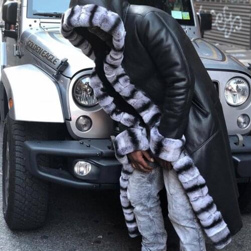 Gradient Faux Leather Coat Men Plus Size Plush Fur Hooded Long Sleeve Solid Winter Warm Fashion Outwear Mens Leather Blazer New