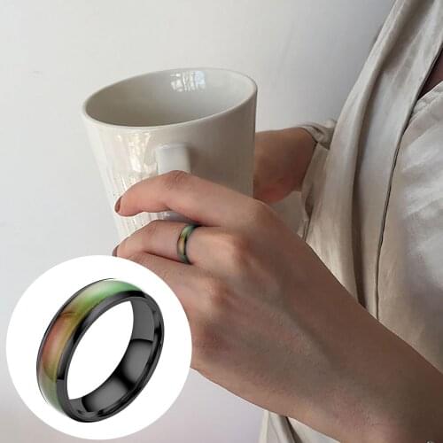 Temperature Rings For Women Fashionable Sensitive Glaze Seven Color Womans Rings Changing Jewelry Female 2021 Trend Кольца