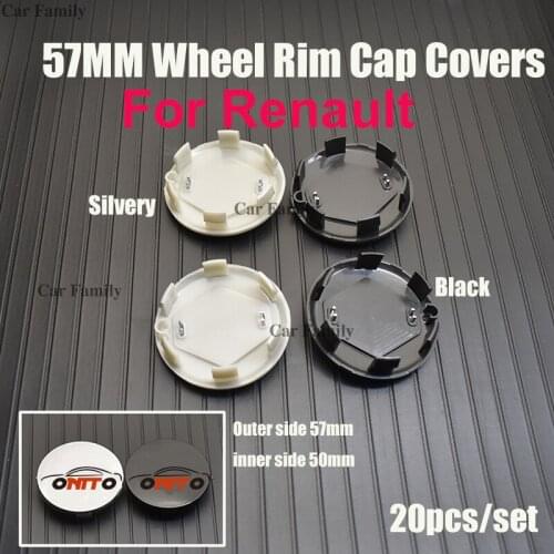 20pcs/set 57mm ABS for Renault Megane/Clio/Laguna/Twingo/Espace Auto Car Rims Wheel Hub Center Caps Covers Logo Badge Car Emblem