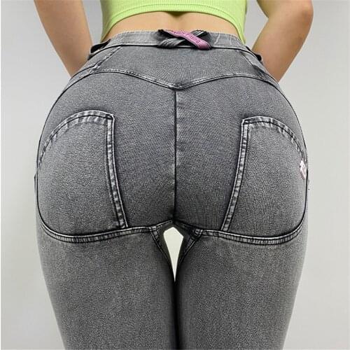 Melody Yoga Pants four ways stretchable Plus Size Leggings Women Fitness Low Waist Denim Shaping Pants Sports Push Up sexy