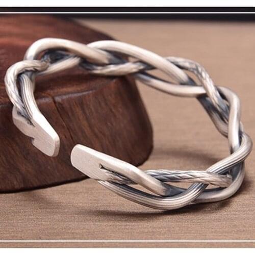 Miuoxion Vintage Twist Open Bracelet Personality Temperament Simple Jewelry For Women Feature Namour Charm Gift All Seasons