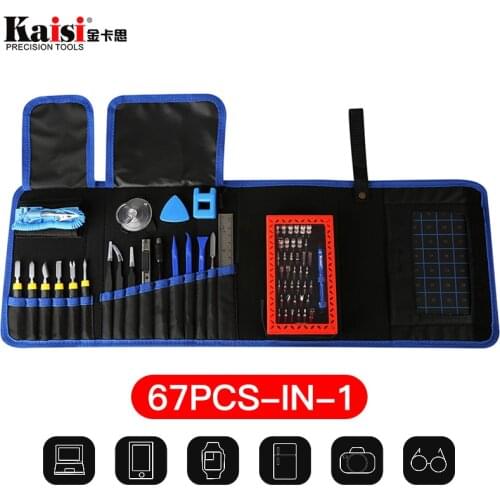 Kaisi 67 In 1 Multi-function Tools Repair Mobile Phones Bag For IPad IPhone X 8G 7 6s Repair Tool Kit