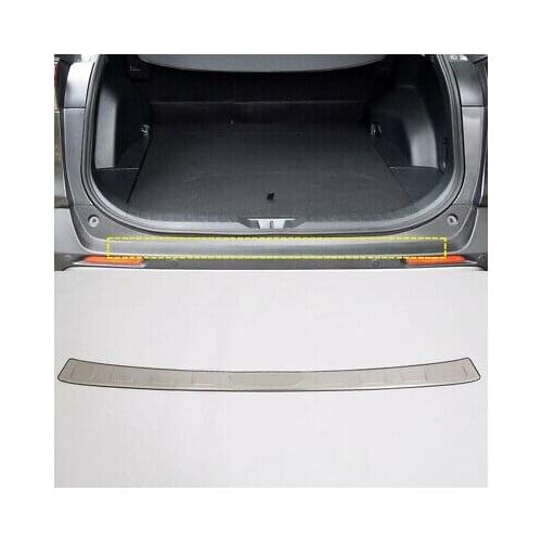Steel Silver Outer Rear Bumper Protector Sill Trim For Toyota RAV4 2019 - 2021