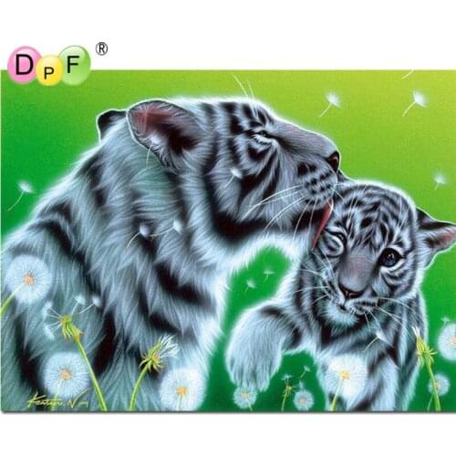 New 3D DIY Diamond Painting Cross Stitch Crystal Floral and tige Diamond Embroidery Mosaic pattern Rhinestone animal Home Decor