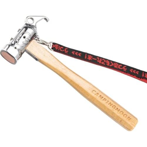 New Outdoor Multi-purpose Tent Canopy Nail Hammer Copper Head Nail Puller Stainless Steel Camping Hammer