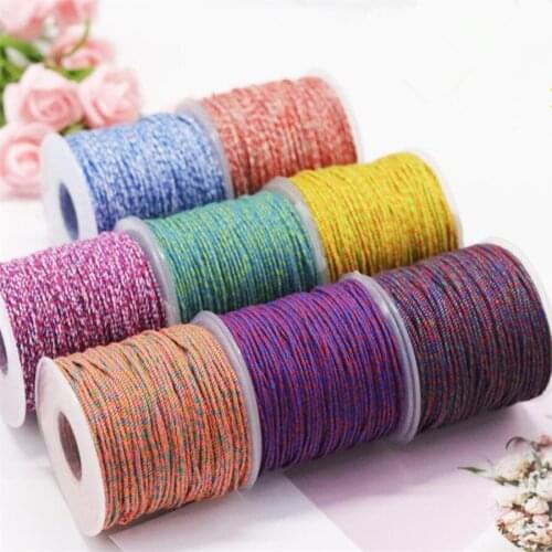 50M/Spool 1.5mm Braided Nylon Cotton Cord Thread Bracelet Beads For Jewelry DIY Macrame Women Tassels Findings