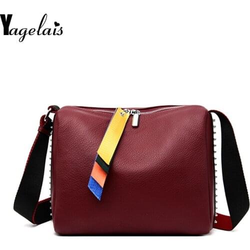 Genuine Leather Female Casual Rectangle Shape Mini Portable Single-shoulder Bag Phone Coin Bag new trend Handbag Crossbody Bag
