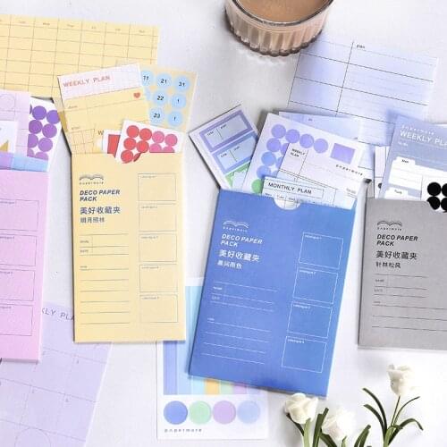 Simple daily practical notes sticker material package message tag label diary handbook notebook decoration stationery sticker