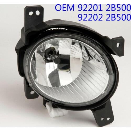 Front Bumper Fog Light Fog Lamps Left and Right for Santa Fe 2010-2012 922012B500 922022B500
