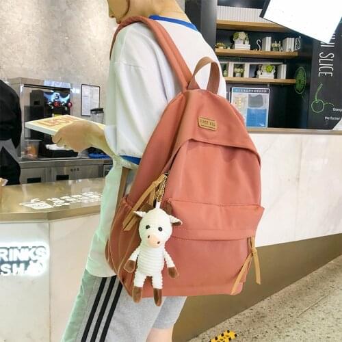 Backpacks for School Teenagers Girls 2021 Spring New Waterproof Nylon Travel Bag Harajuku Style Portable Class Book Bag