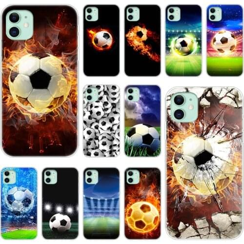 Football soccer field Silicone Phone Case for Apple iPhone 12 Mini 11 Pro XS Max X XR 6 6S 7 8 Plus 5 5S SE 2020 Soft Cover