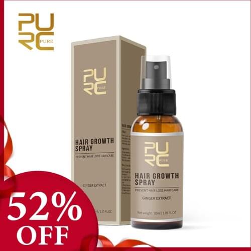 11.11 PURC Hair Growth Products Ginger Ingredients 20ml Hair growth Oil and 30ml Hair Growth Spray Best for hair loss treatment