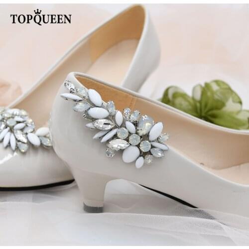 TOPQUEEN-X19 Shoe-Buckle Charms Silver Sample Decoration Wedding Shoes Elegant Clips For Party Dresses Detachment Pinkage