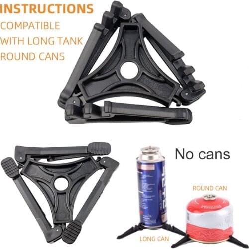 Outdoor Stove Canister Stabilizer Bracket Tripod Support Folding Fuel Camping Travel Backpacking Gas Bottle Shelf Fixator