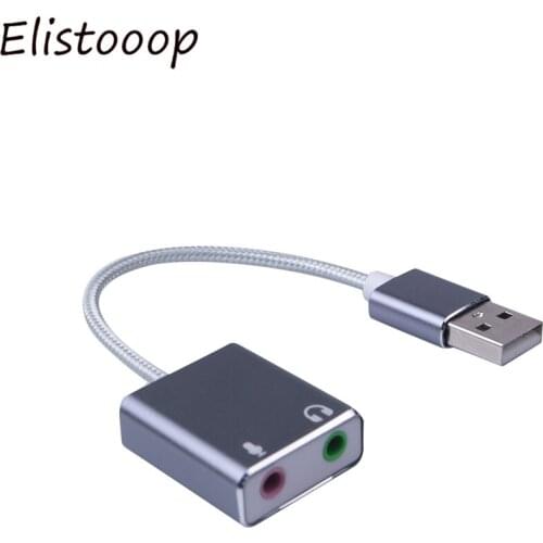 USB Sound Card Headphone 3D Stereo USB Audio Adapter New Free drive Hi-Speed Sound Card for Mac OS Windows