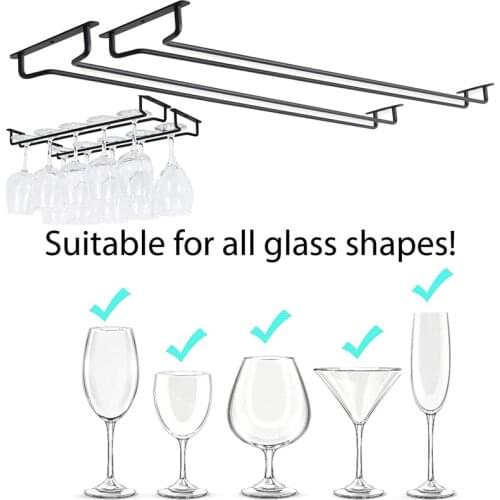 Wine Glass Holder Under Cabinet Wine Glass Holder Hanger Convenience Hanging Stemware Holder For Kitchen JAN88