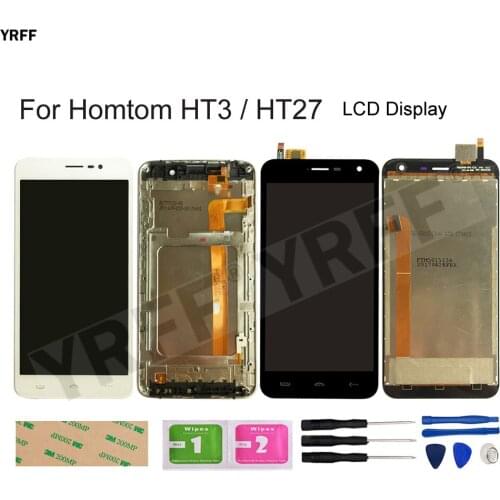 High Quality LCD Screens For Homtom HT3 HT27 LCD Display Touch Screen Digitizer Assembly Panel Sensor Repair Parts