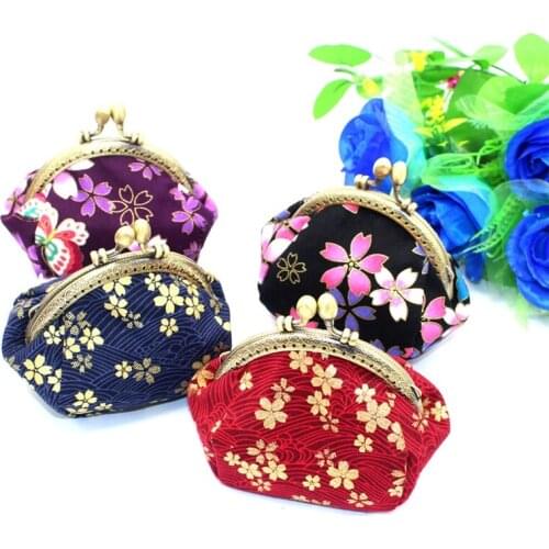 Japanese Fabric Women Coin Purse Lady Retro Vintage Cute Hasp Small Wallet New Casual Portable Women Purse Coin Storage Bag