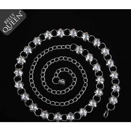 2018 Women Belly Dance Jewelry Accessories Stone Belly Chain Clothing Accessories Gemstone Jewelry Belt Rhinestone Chains