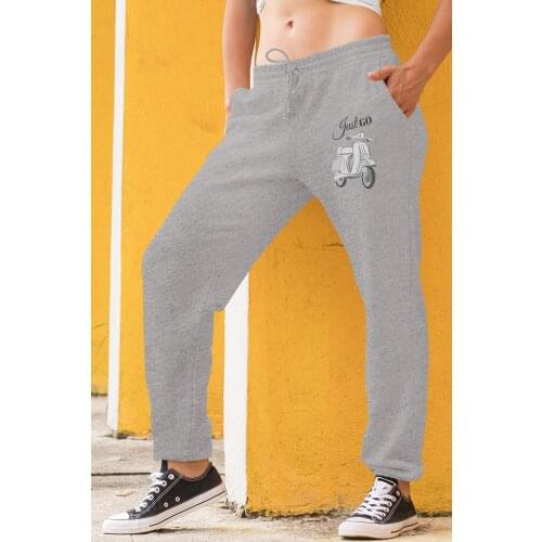 Angemiel Wear Just Go Vespa Gray Women Sweatpants