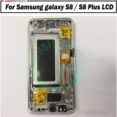 For Samsung galaxy S8 G950F G950U G950W8 Lcd Display Touch Screen Digitizer Assembly For Samsung S8 Plus G955F G955W lcd + frame