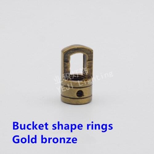 Gold bronze bucket shape rings Closed rings Load-bearing hook 10mm inner teeth Lighting Accessories DIY wholesale