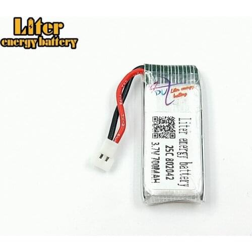 20pcs/lot 3.7V 700mah 802042 battery U818A axis aircraft battery 3.7V 700mah 20C 25C