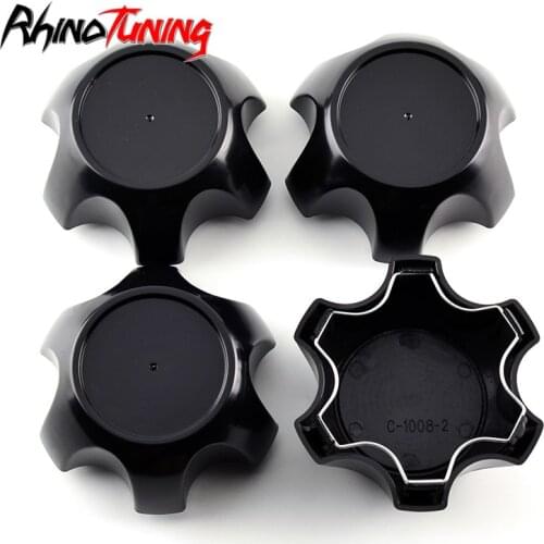 4pcs 110mm 59mm Wheel Center Caps Hub Hood Cover For #C-1008-2 Rims Black Car Styling Accessories