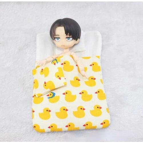 New 16cm BJD Ob11 Doll Accessories Bed Sleeping Bag Mattress 1/12 Doll House GSC Obitsiu 11 Universal Accessory Kawaii DIY Gift