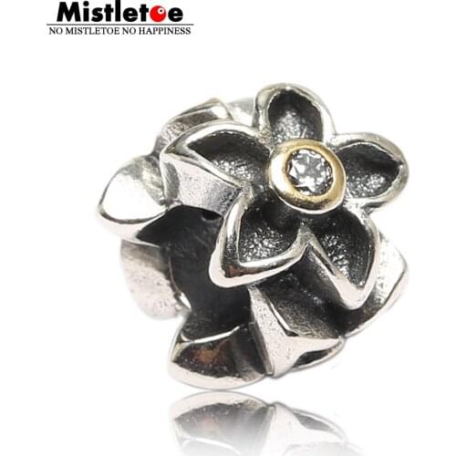Authentic 925 Sterling Silver Original Hawthorn Charm Bead Fit Brand Bracelets Women Jewelry Flowers