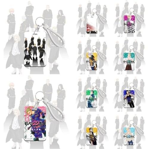 Anime Tokyo Revengers Student ID Bus Bank Card Holder Keychain Case Cover Pendant Toy Prop Decor Cosplay Gift Keyring