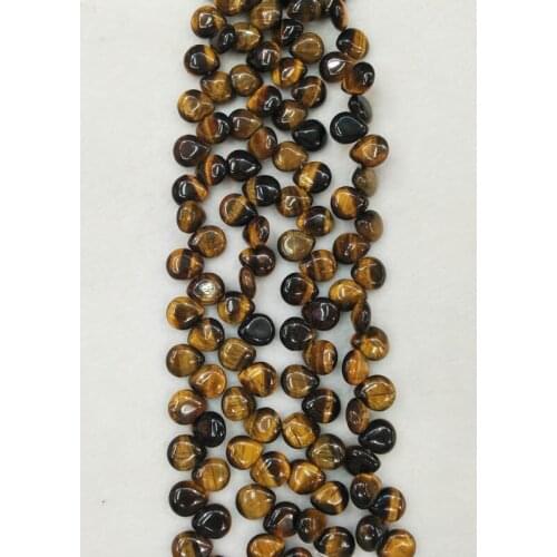 Wholesale 65pcs/lot 8X11mm fashion high quality natural tiger eye stone drop teardrop spacer beads for jewelry making free