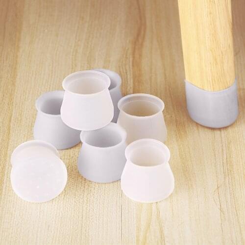 8PCS/A Lot Silicone Chair Foot Covers Table and Chair Foot Pads Mute Anti-Skid Furnitures Protective Covers Home Decoration