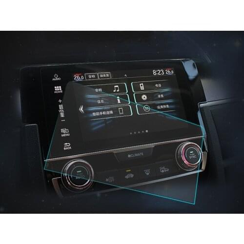 For Honda Civic 10th 4dr Sedan 2016 2017 2018 GPS Navigation Tempered Glass 9 Inch Screen Cover Protective Film Car Styling