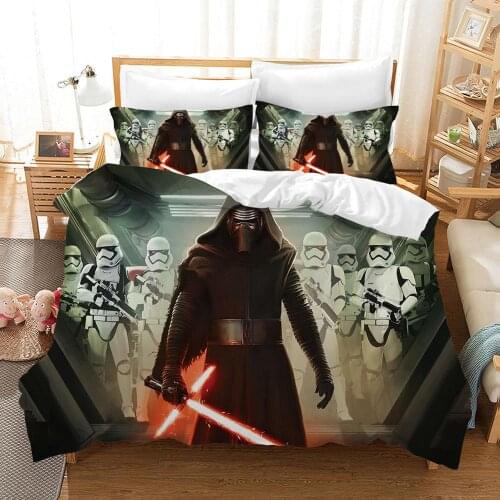 Home Textile Disney Star Wars Series Patterned Bedding Set Comfortable Down Quilt Cover Pillowcase Teen Adult Bedroom Decor