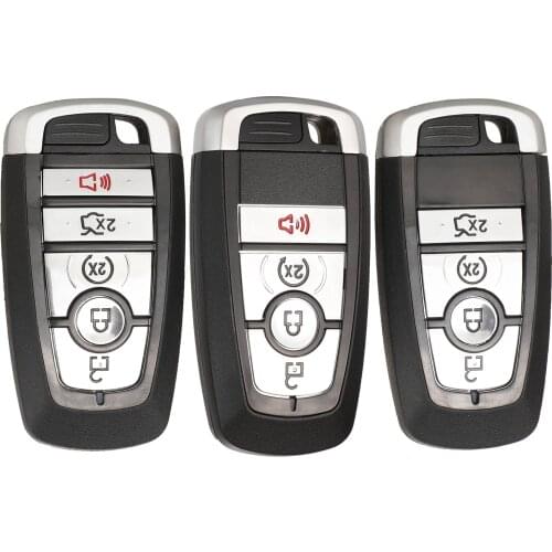 Jingyuqin 10X Remote Car Key Fob Shell For Ford Focus Mondeo EDGE Taurus Mustang Equinox Ecosport Escort Everest 2015-2018 4/5B