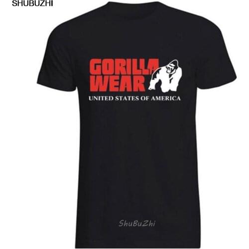 Mens Casual Gorilla Wear Muscle USA T shirt Top Blouse Cool Casual pride t shirt men Unisex New shubuzhi tshirt Loose sbz3058