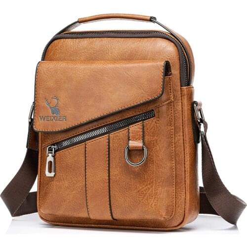 WEIXIER Men Shoulder Bags Fashion Mens Crossbody Bag Multi-function Man Casual Zipper Handbags Capacity Bag Male Messenger Bags