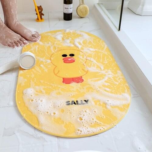 Bathroom Non-Slip Mat Childrens Bath Foot Mat Toilet Baby Toilet Floor Mat Bathtub Toilet Brown Bear Authentic