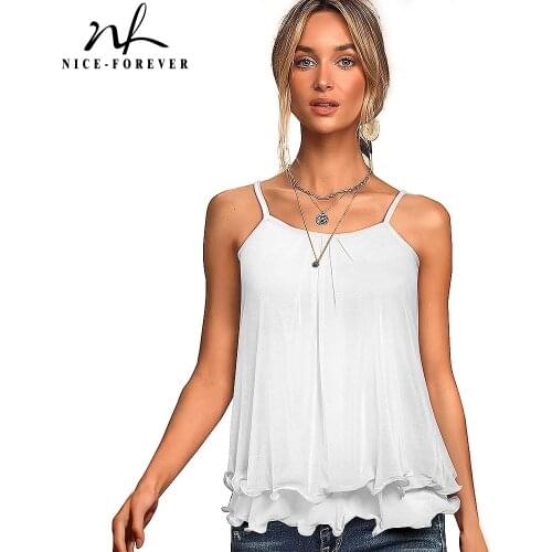 NICE-FOREVER Womens Summer Tops
