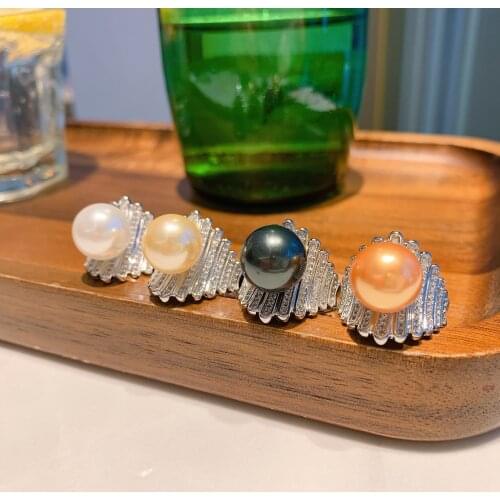 QTT New Arrival Vintage Big Pearls Finger Rings for Women Girls Party Wedding Anniversary Gift Delicate Fine Jewelry 2021 Trend