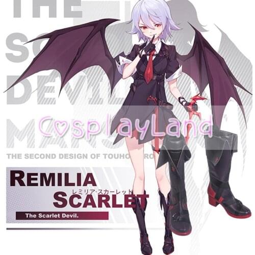 Touhou Project Remilia Sukaretto Cosplay Shoes Boots Cosplay Costume Accessories For Women Shoes Custom Made Halloween Party
