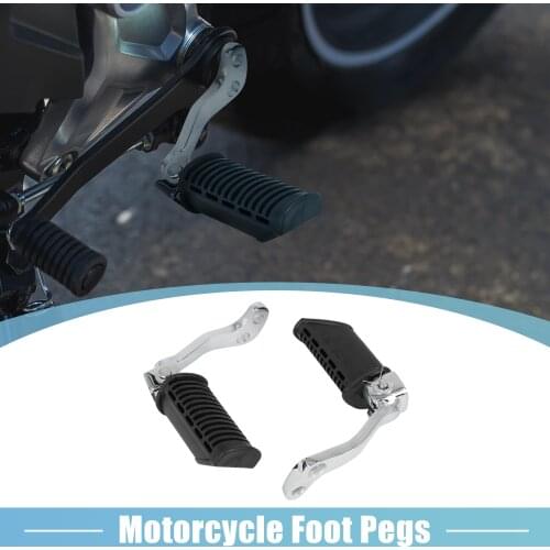 X Autohaux 1 Pair Left+Right Motorcycle Foot Highway Pegs Foot Board Footrest Rubber Foot Pedal For-Suzuki GN 125