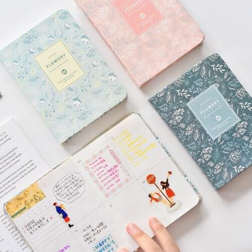 Floral Notebook Portable Notebook Day Month Year Plan