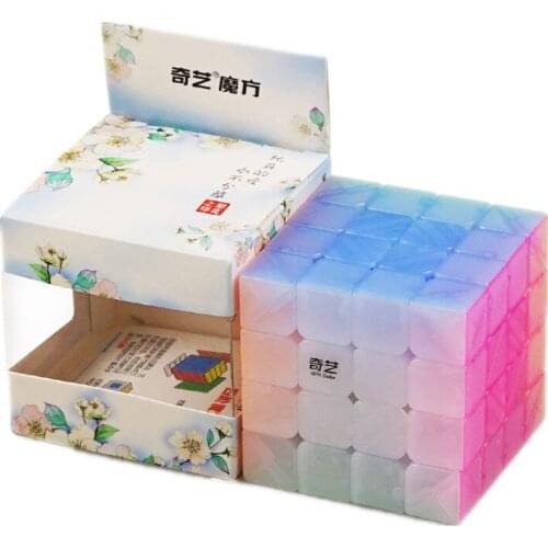 QiYi Jelly Cube Puzzle 4x4 Jelly Cube Children Puzzle Cube toy for practice brain Educational Brain teaser