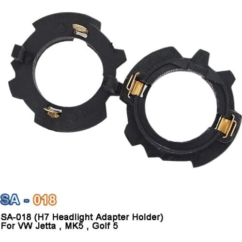 SAARMAT 2*Pieces Led H7 Headlight Bulbs Adapters Holders Base For VW Golf 5 Jetta MK5 car styling Holder replace original Base