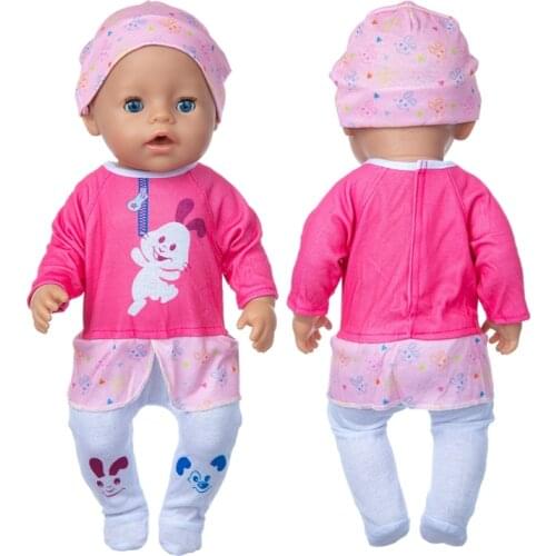2020 New Hat + jumpsuit Fit For 43cm Born baby Doll clothes reborn Doll Accessories