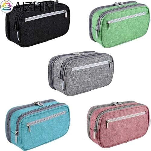 Student pencil bag School Supplies Vintage Oxford Cloth Waterproof Large Capacity Pencil Case Students Stationery Storage Bags
